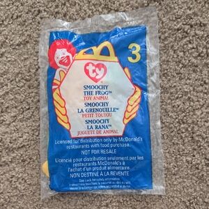 NWT McDonald's TY Beanie Baby Smoochy the Frog